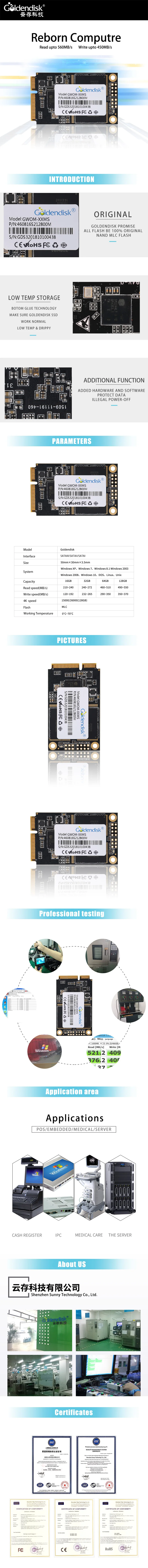Goldendisk 32 Гб mSATA планшет мини ПК брандмауэр SSD твердотельный накопитель не pci-e Горячая Оригинальная Встроенная система карт