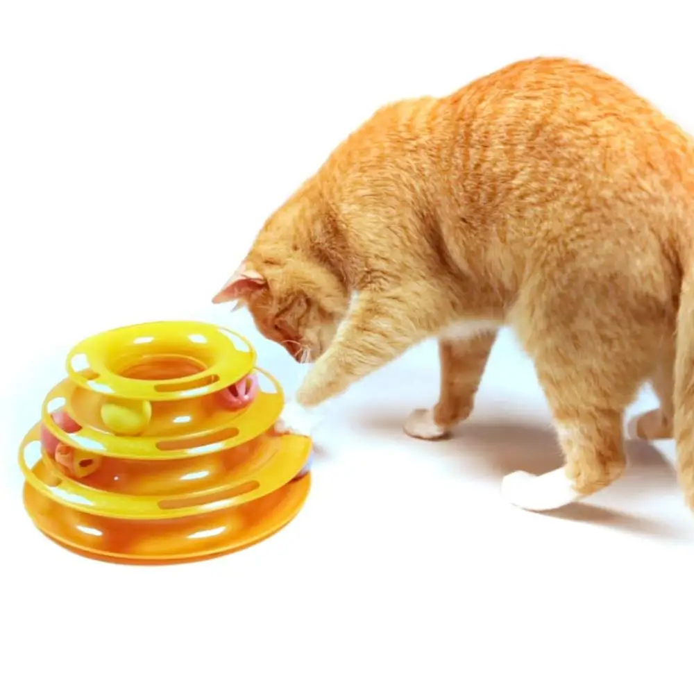 

Cat Tracks Cat Toy - Fun Levels of Interactive Play - Circle Track with Moving Balls Satisfies Kittys Hunting, Chasing & Exerci
