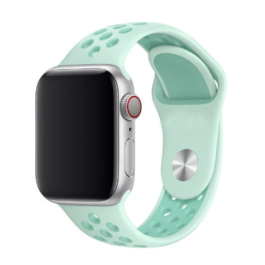 Malachite Ремешок для apple watch 42 мм 38 мм 40 мм 44 мм резиновый спортивный ремешок для iwatch 4 3 2 1 серия 5 - Цвет ремешка: Malachite