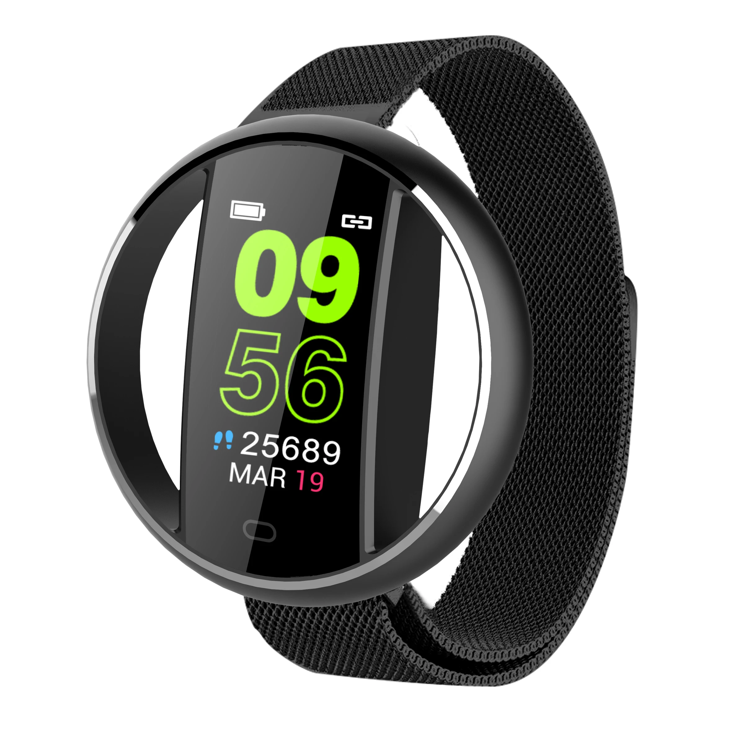 

E99S metal wristband smart bracelet sports fitness tracker heart rate blood pressure monitoring with call message reminder