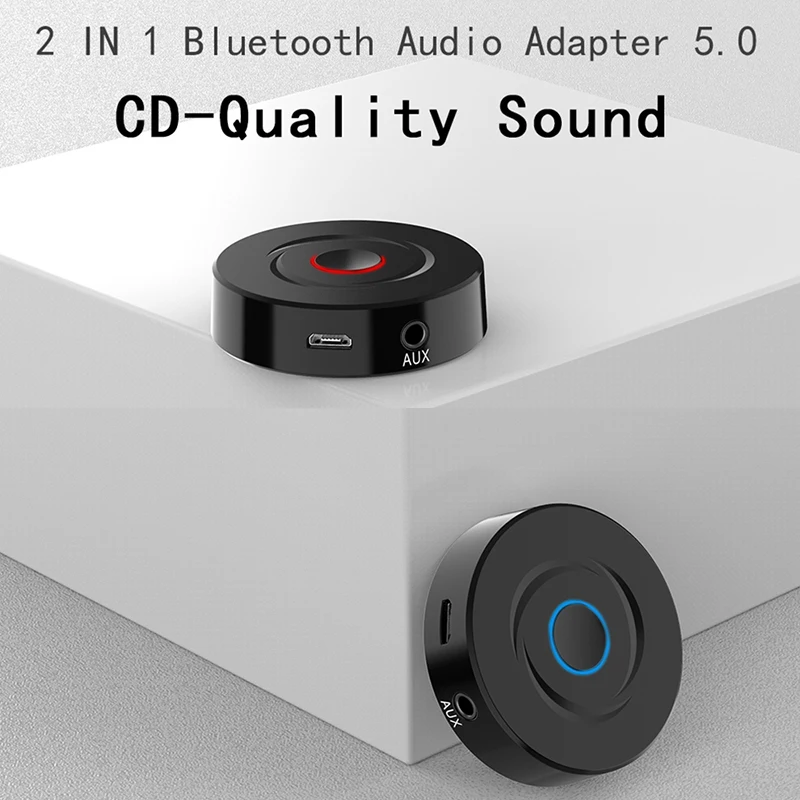 Bluetooth 5,0 приемник передатчик 2 в 1 RCA 3,5 мм AUX разъем стерео музыка аудио беспроводной адаптер для автомобиля ТВ ПК динамик наушники