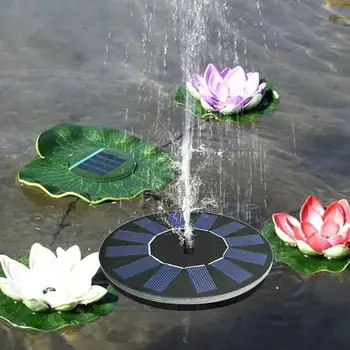 

Portable Black Fountain Water Pump Solar Water Pump Lotus Leaf Fish Tank Energy Saving Pool Durable Crystal Silicon Board 12w