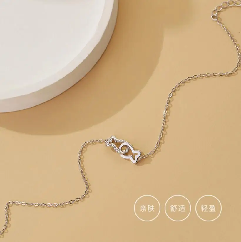 925 Sterling Silver Charm Anklet Bracelet for Women Trendy Simple Multilayer Fish Pendant Handmade Party Jewelry Gifts anklet bracelets silver anklets ankle chain