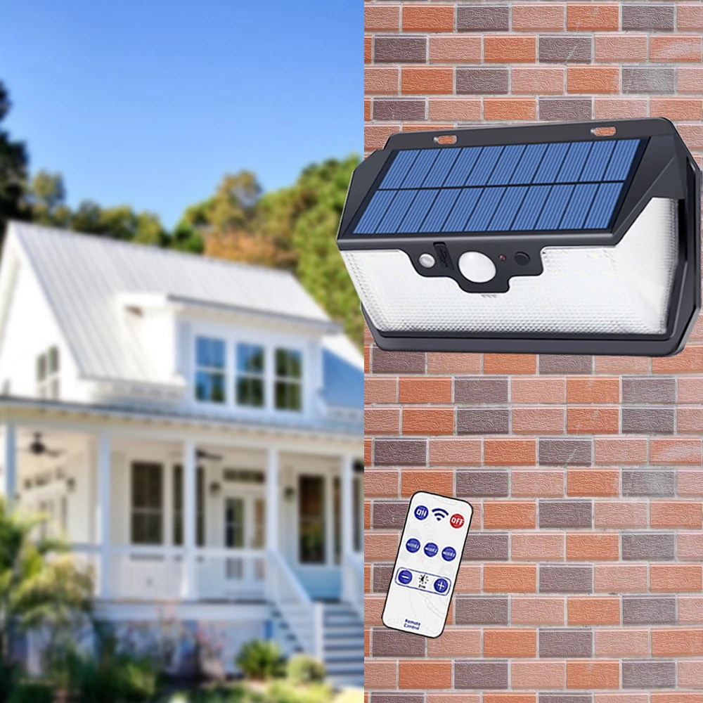 55 Led-Solar-Wall-Lamp Outdoor Motion-Sensor Street-Path Energy-Saving Garden Safety Waterproof Ip65 3 side Lighting