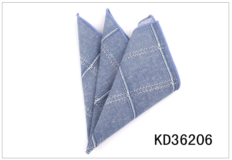 KD36206 Карманный платок для костюма для мужчин, клетчатый хлопковый носовой платок, мужские носовые платки, повседневные Костюмы, квадратный платок, полотенца, вечерние шарфы - Цвет: KD36206