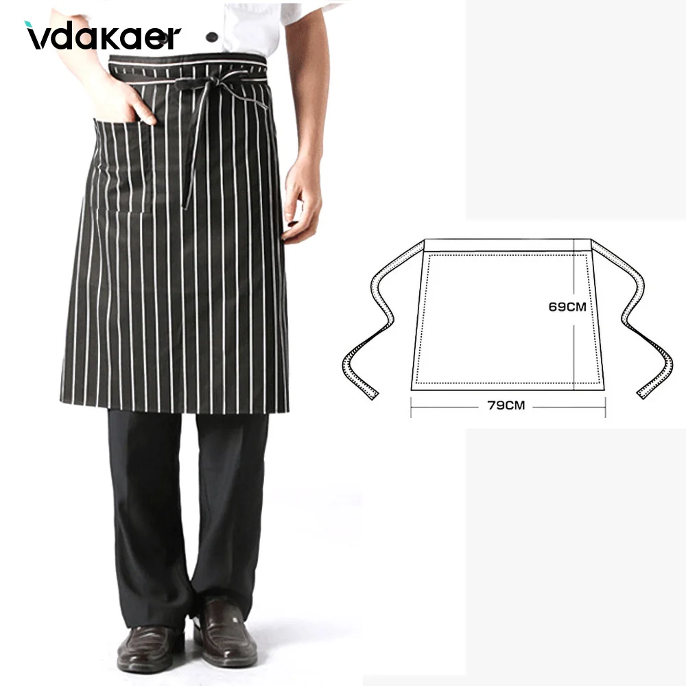 High Quality restaurant Hotel chef cap cotton waiter chefs hat + apron work clothes apron chef uniform works