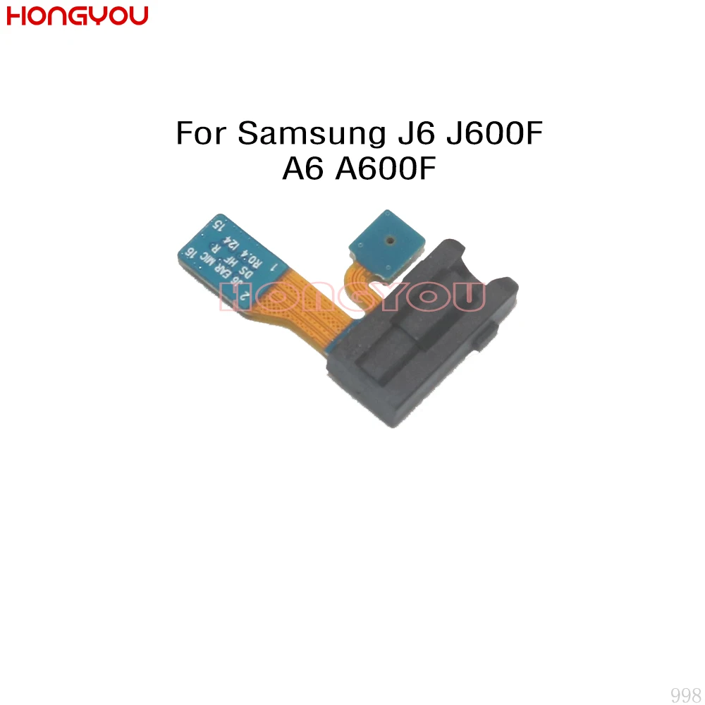 Разъем для наушников аудиоразъем гибкий кабель с микрофоном Samsung Galaxy J6 2018 J600F A6 A600F
