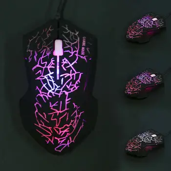 

Wired USB Port 3 Keys 2500DPI Optical Home Office Gaming Mouse with LED light RGB game mouse