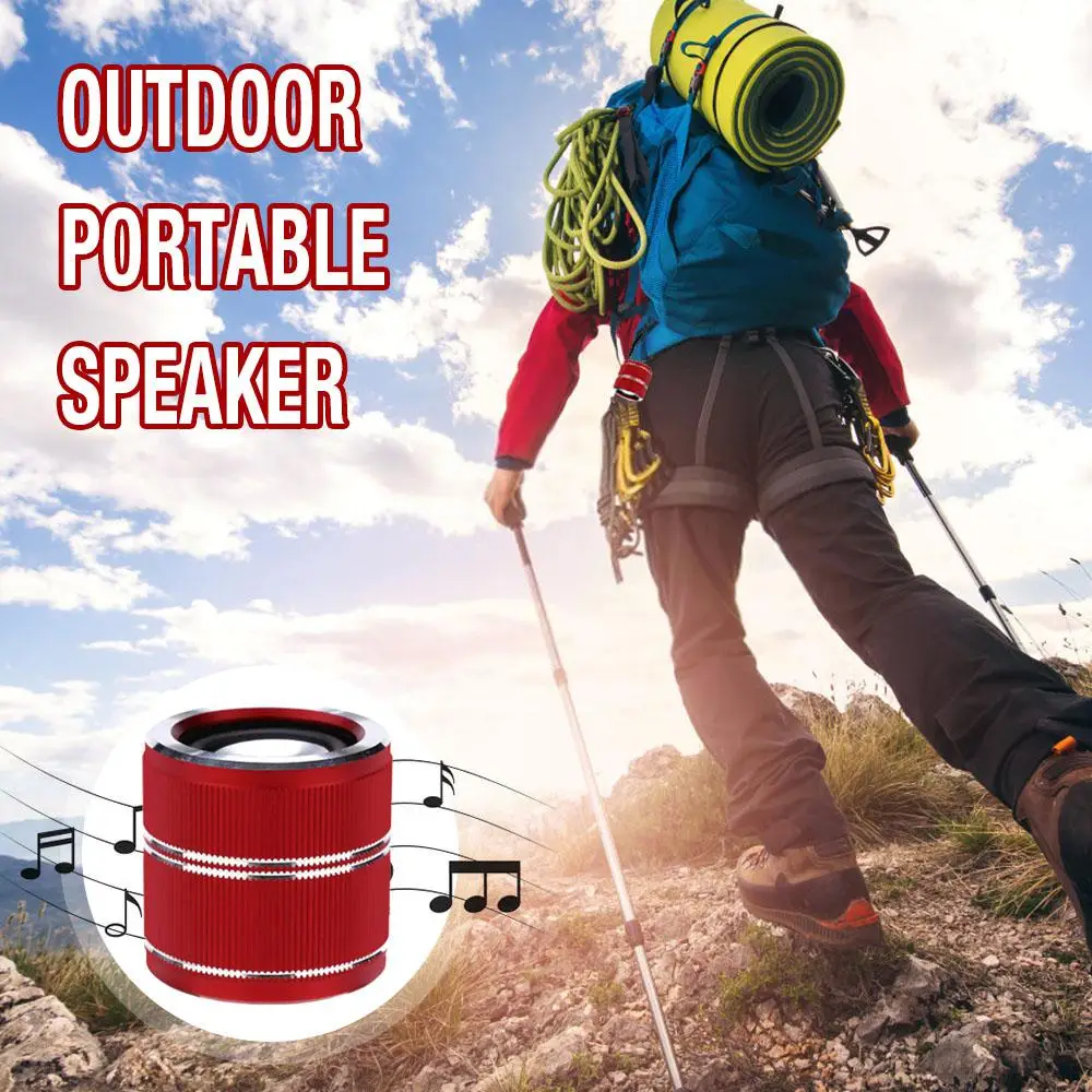 Мини беспроводной динамик TWS открытый портативный металлический корпус объектив