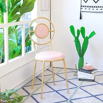 

Nordic Bar Stool with Backrest High Stool Net Red Restaurant Bar Chair Milk Tea Dessert Shop High Bench Home Decor Chair