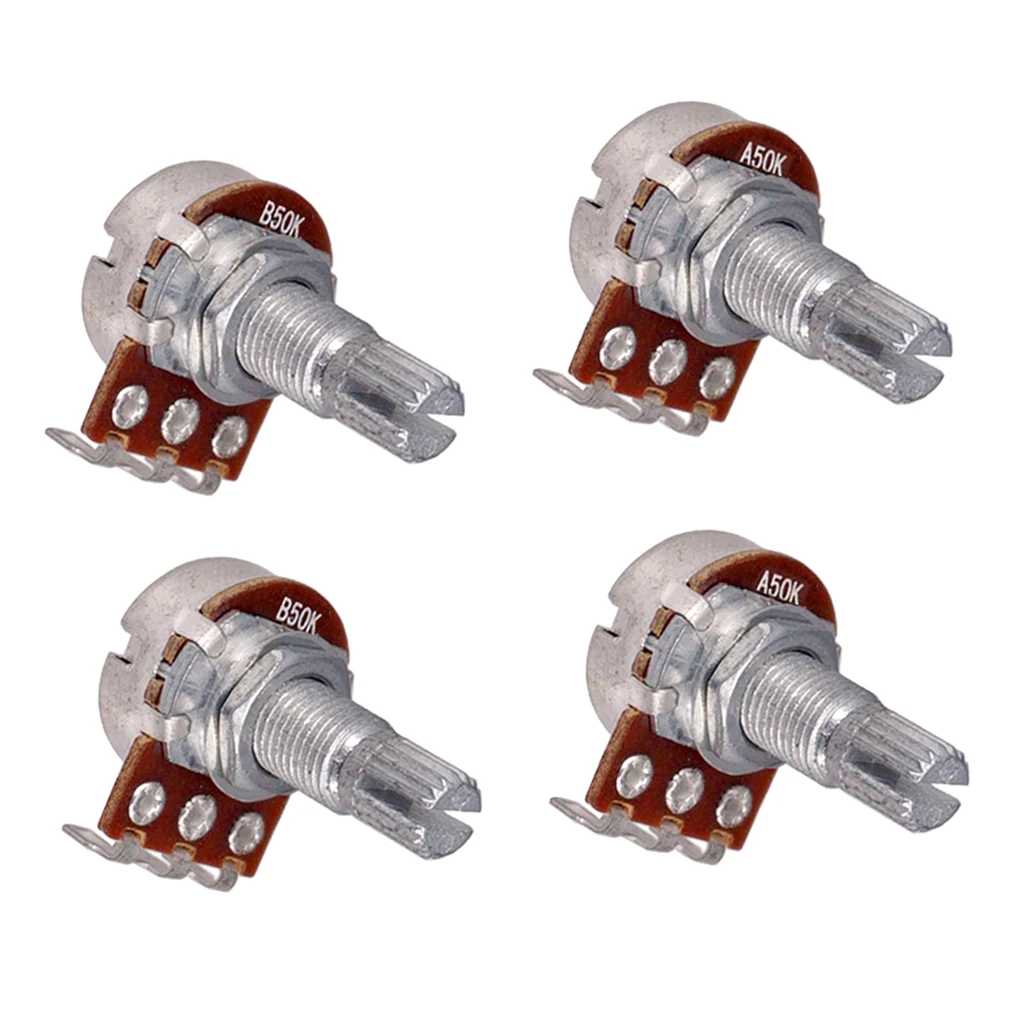 A50K& B50K OHM Audio MINI Pots Guitar Potentiometer for Electric Guitar Pack of 4