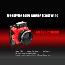 Новейшая камера Foxeer Micro Falkor 2 1200TVL FPV PAL/NTSC 16:9/4:3 GWDR No Freeze FPV камера для FPV Racing RC Drone