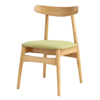 

Nordic creative solid wood dining chair cloth coffee theme restaurant western food Japanese negotiating leisu