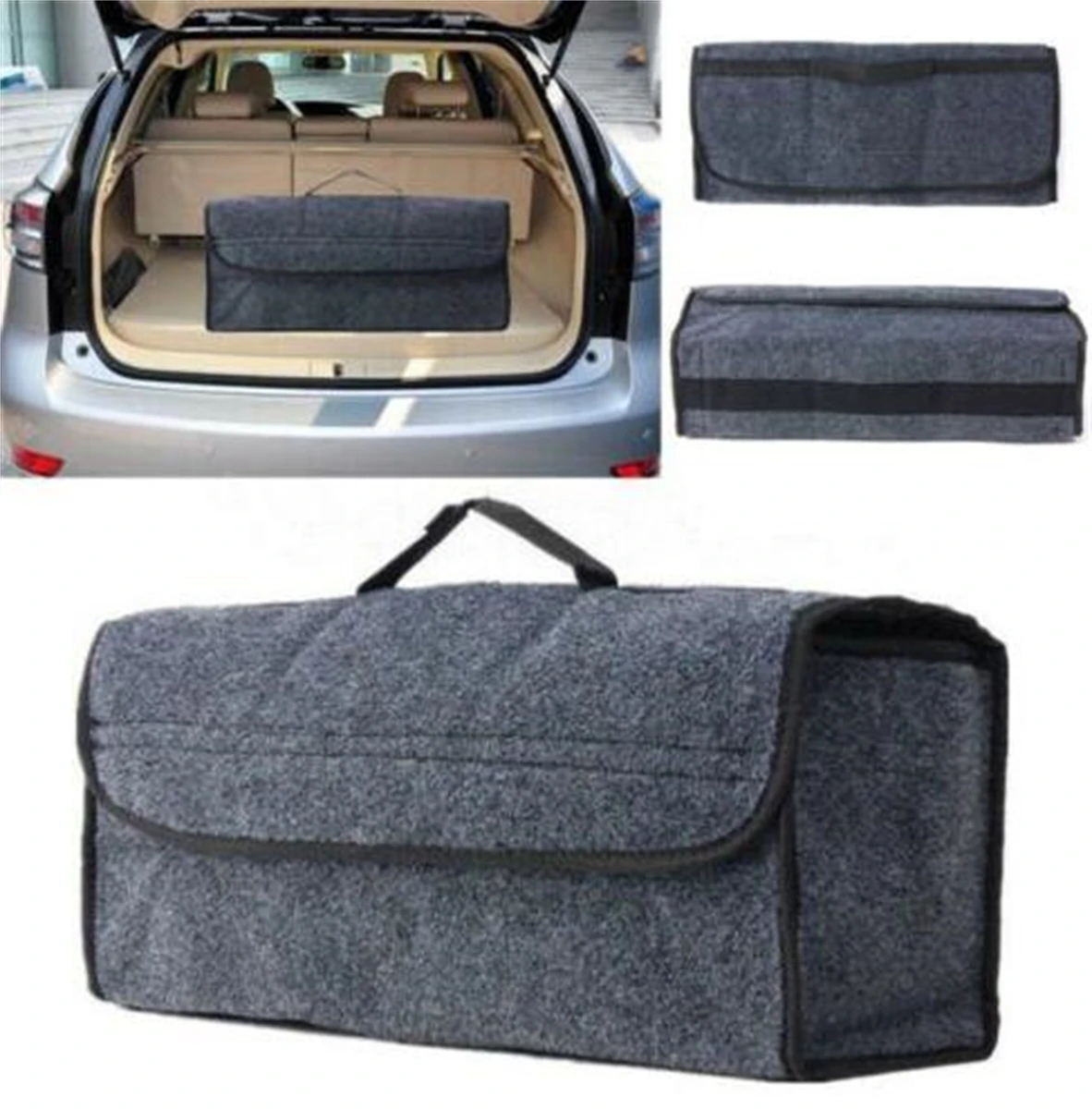 

Универсальный новый автомобильный органайзер, сумка для хранения из войлока, многофункциональный карман с серым держателем