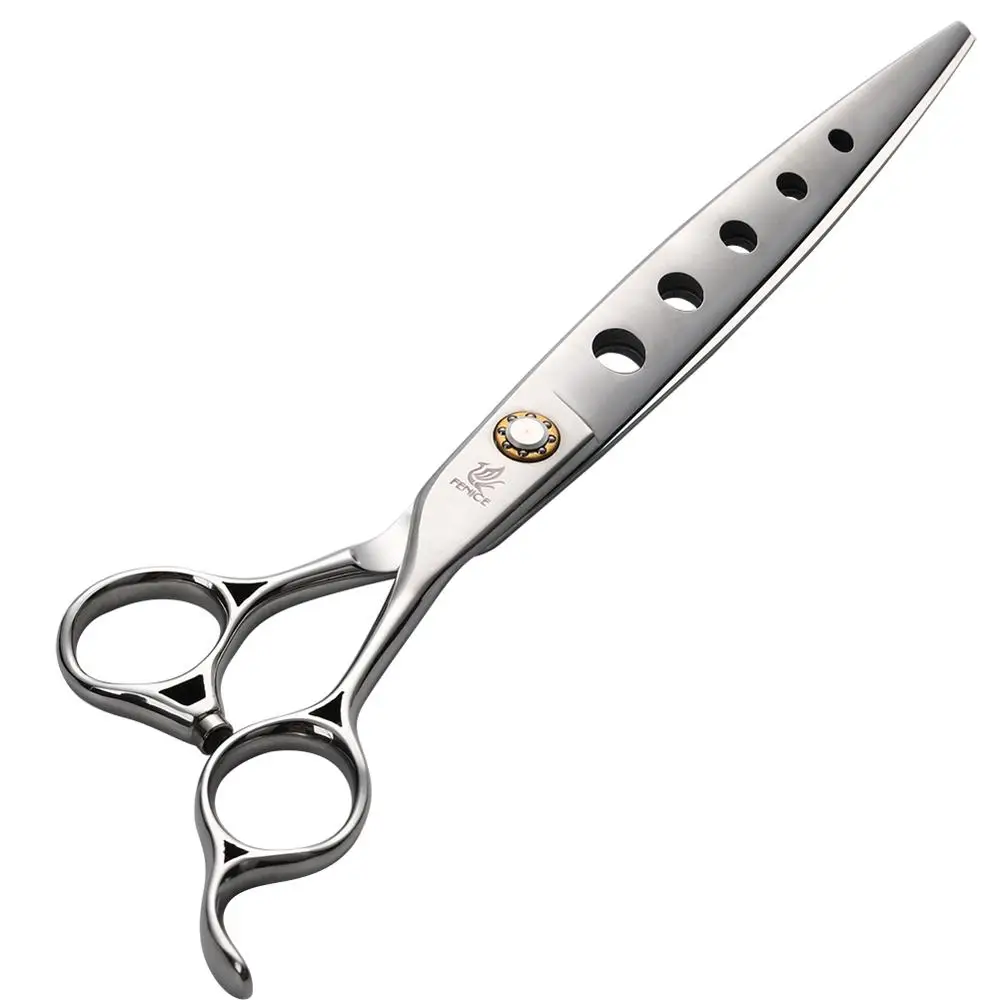 Fenice 7/7.5/8 Inch Jp440c Pet Dogs Gromming Scissors Straight Shears Sharp Edge Animals Cat Hair Cutting Barber Tools