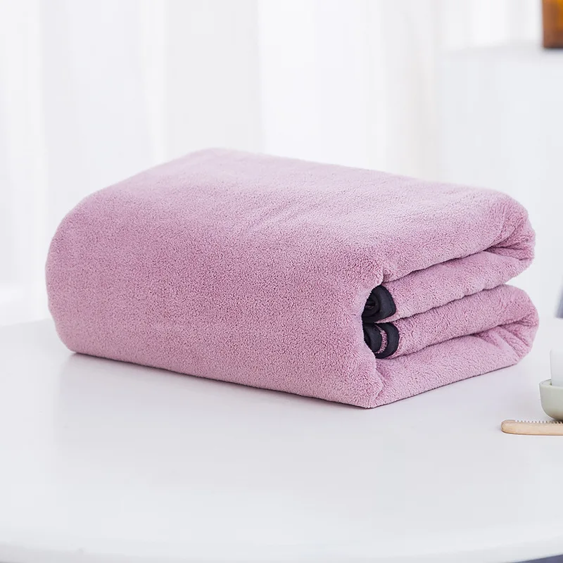 90*180cm Beauty Salon Bath Towels Large Massage Quick-Dry Coral velvet Thick Microfiber Absorbent Soft Gray Towel for Adults 1pc