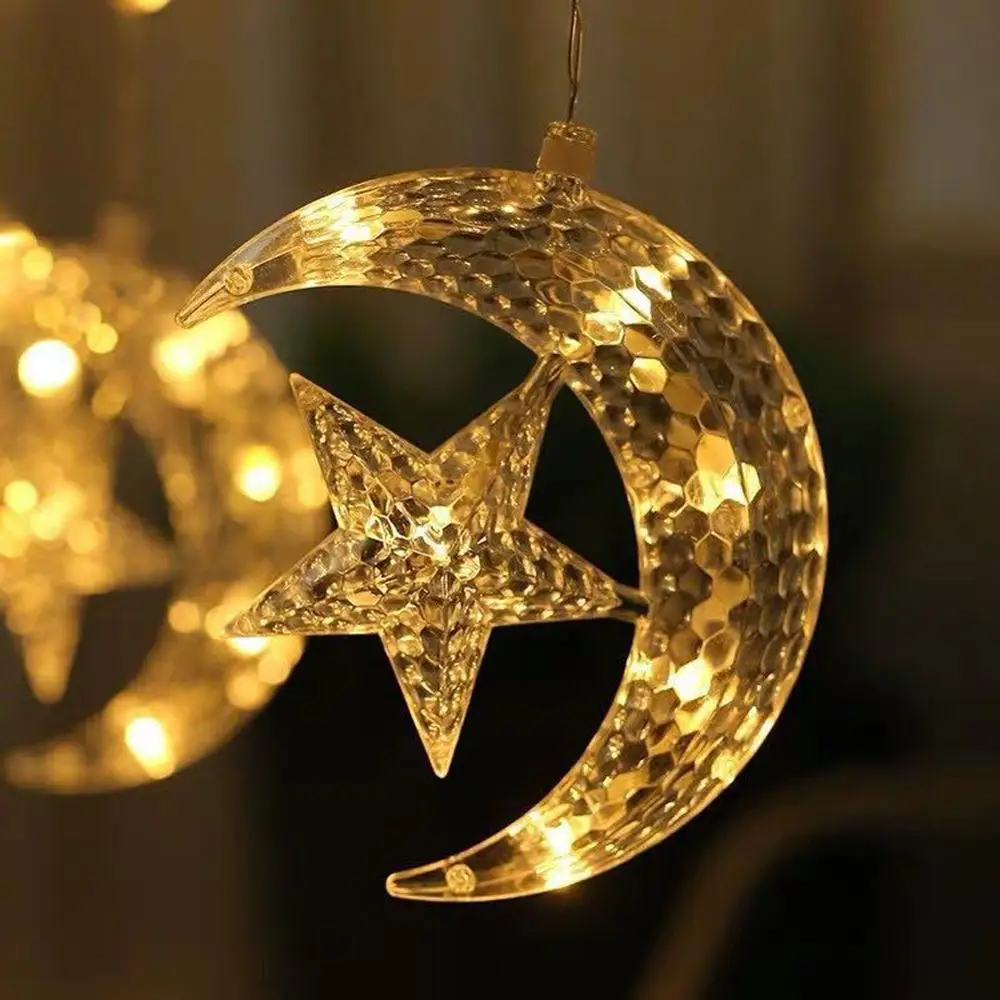 

Moon Star Lamp LED Lamp String Ins Christmas Lights Decoration Holiday Lights Curtain Lamp Wedding Neon Lantern 220v fairy light