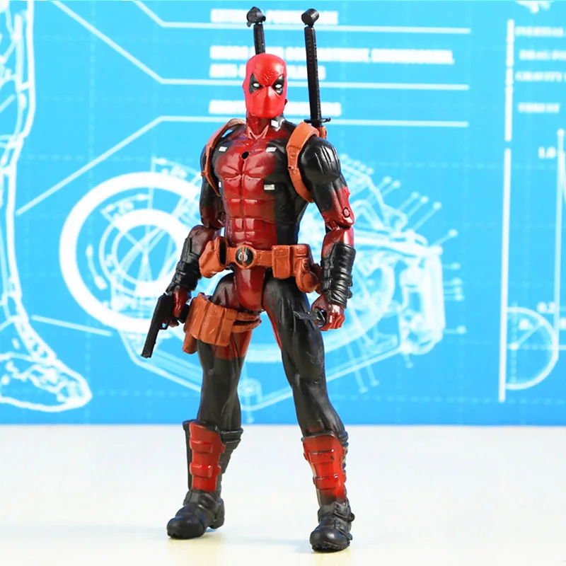 18cm Высокое качество Marvel 15 см X-MAN Дэдпул супер герой BJD Суставы подвижные ПВХ фигурка модель игрушки - Цвет: 18cm