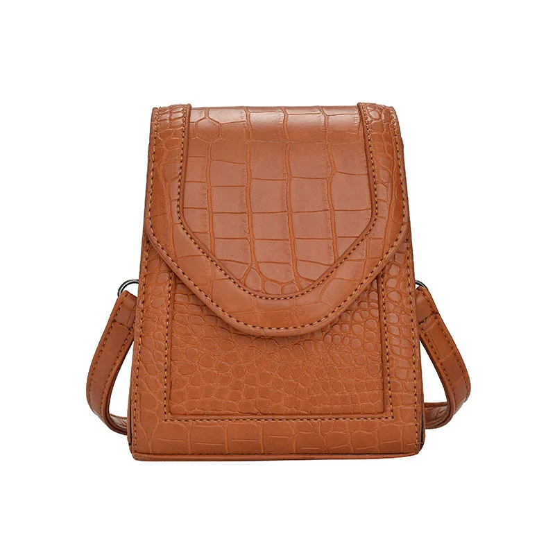 

New Style Fashion Crocodile Pattern WOMEN'S Bag Women's Crossbody Bag Mobile Phone Bag Outdoor Leisure Bag Locomotive Bag