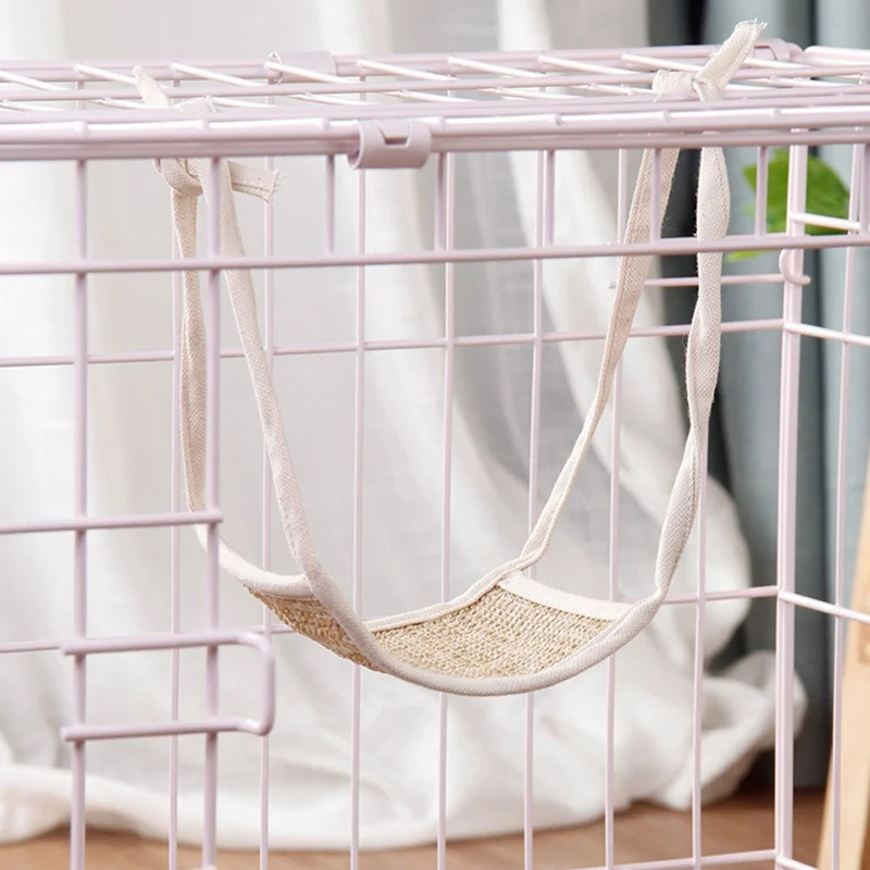Pet Hammock Hanging Nest Sleeping Bed Small Pets Hamster Squirrel Chinchilla House Grass Breathable Hammock Bed Pad Pet Supplies Pet Hammock