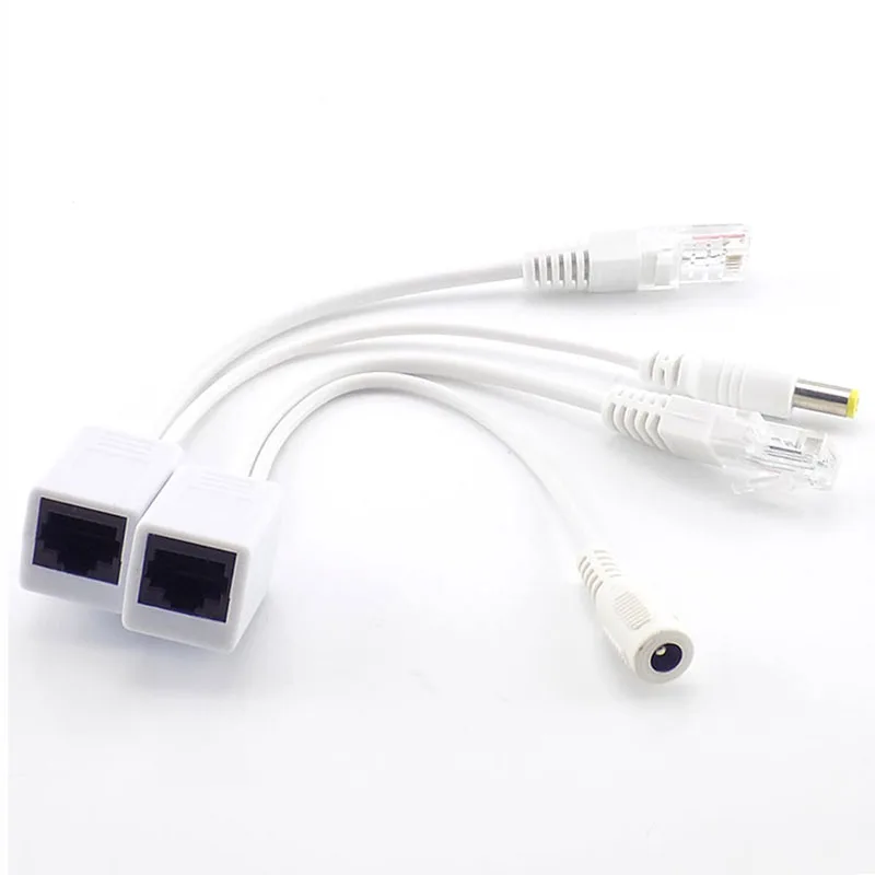 10 пар 12 в кабель адаптер POE Rj45 POE сплиттер инжектор комплект питания разделитель жил кабеля Combiner Cctv аксессуары H10