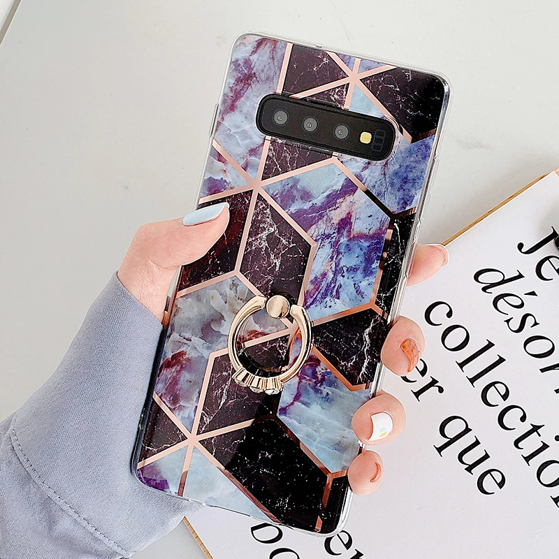Чехол для samsung Galaxy S10 S10e S8 S9 Plus Note 10 Plus A10 20 30 50 70 чехол геометрический мраморный чехол для телефона кольцо подставка