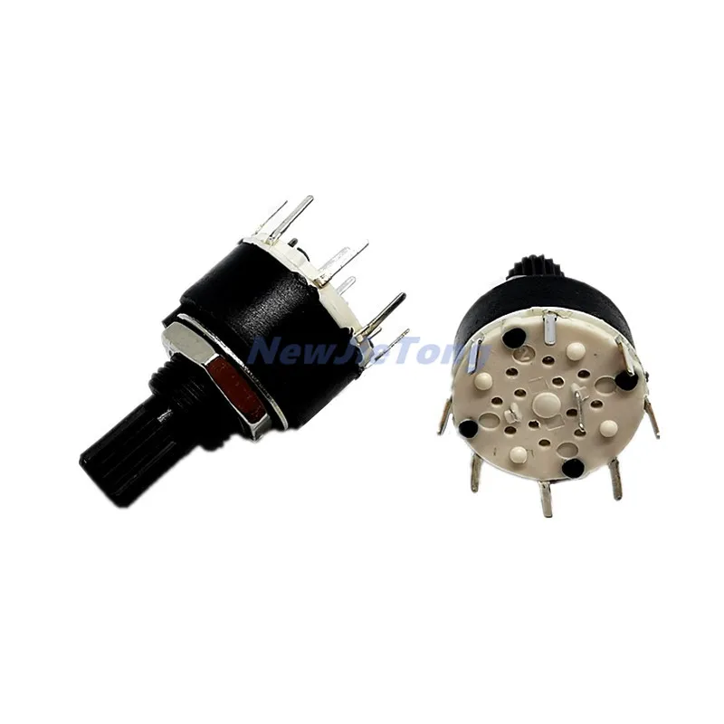 2pcs SR16 Plastic 16MM Rotary Band switch 2 Pole 3 4 position Band Switch Handle Length 15MM Axis