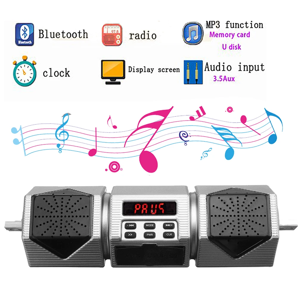 Новая Водонепроницаемая мотоциклетная Bluetooth Колонка на руль музыкальная