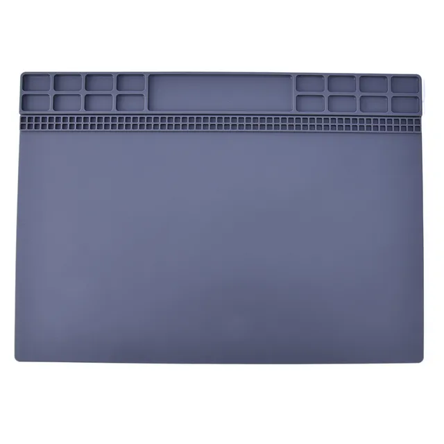 Almohadilla de silicona de aislamiento térmico para escritorio, Plataforma de mantenimiento para herramientas de reparación de Estación de Reparación de soldadura de BGA, gris/negro/azul 4