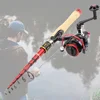 1.6M-2.7M wooden handle Carbon Fishing Rod Telescopic wooden handle Spinning Fishing Rod and Spinning Reels Multifunction set ► Photo 1/6
