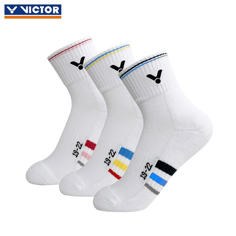 3 пары детских хлопковых утепленных колготок на! Victor/детские носки для бадминтона теннисные носки спортивные носки
