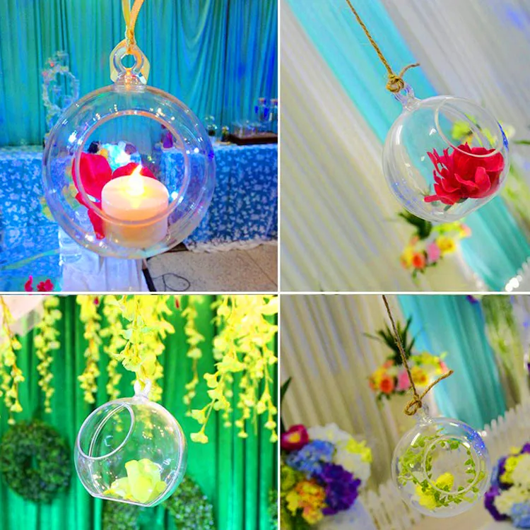 10 piezas de cristal transparente colgante candelabro contenedor boda hogar techo DIY fiesta Decoración 1 vendido