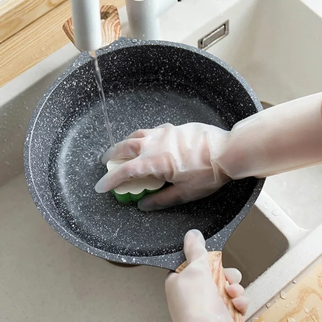 Kitchen gloves Not Easy To Cut And The Rubber Gloves Are Not Damaged silicone scrubbing gloves kitchen guantes limpieza largos