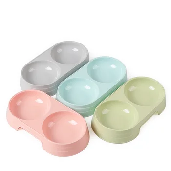 

New Pet Bowls Cat Dog Double Feeding Drinking Bowls Food Water Feeder for Dog Puppy Cats Pets Supplies Feeding Dishes