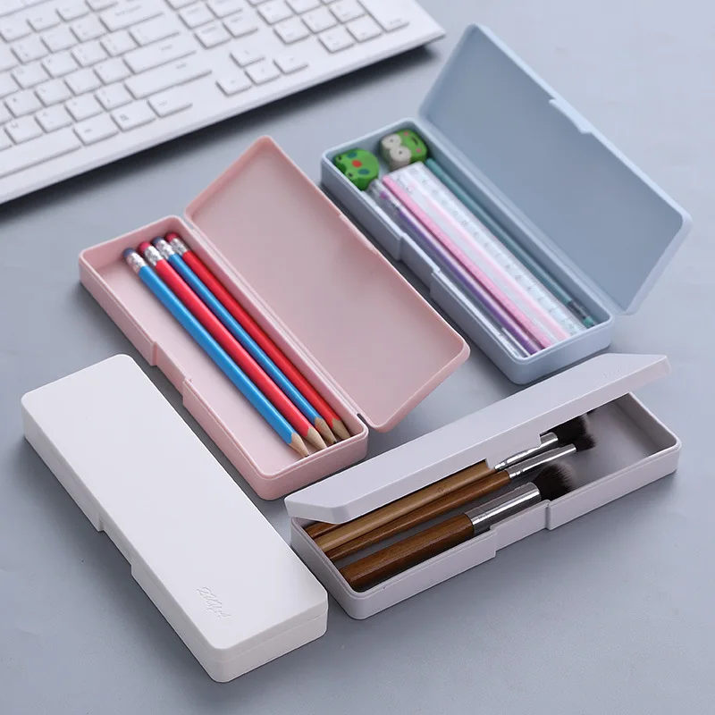 

Plastic Pencil Box Simple Storage For Students Without Printing And Low Carbon Environmental Protection Pencil Case Stationery
