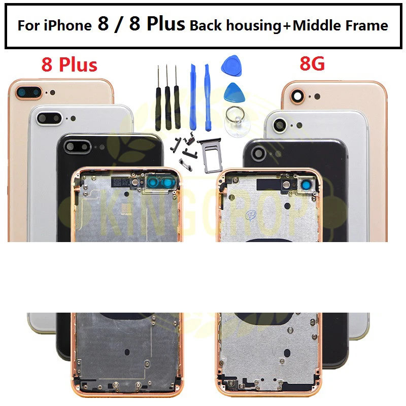 Для iphone 8 г 8 Plus Новая задняя средняя рамка Шасси Полный корпус сборка крышка батареи для iphone 8 задняя крышка корпуса