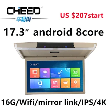

17.3 Inch Android 8.1 Car Monitor Ceiling Mount Roof HD 1080P Video IPS Screen WIFI/HDMI/USB/SD/FM/Bluetooth/Speaker