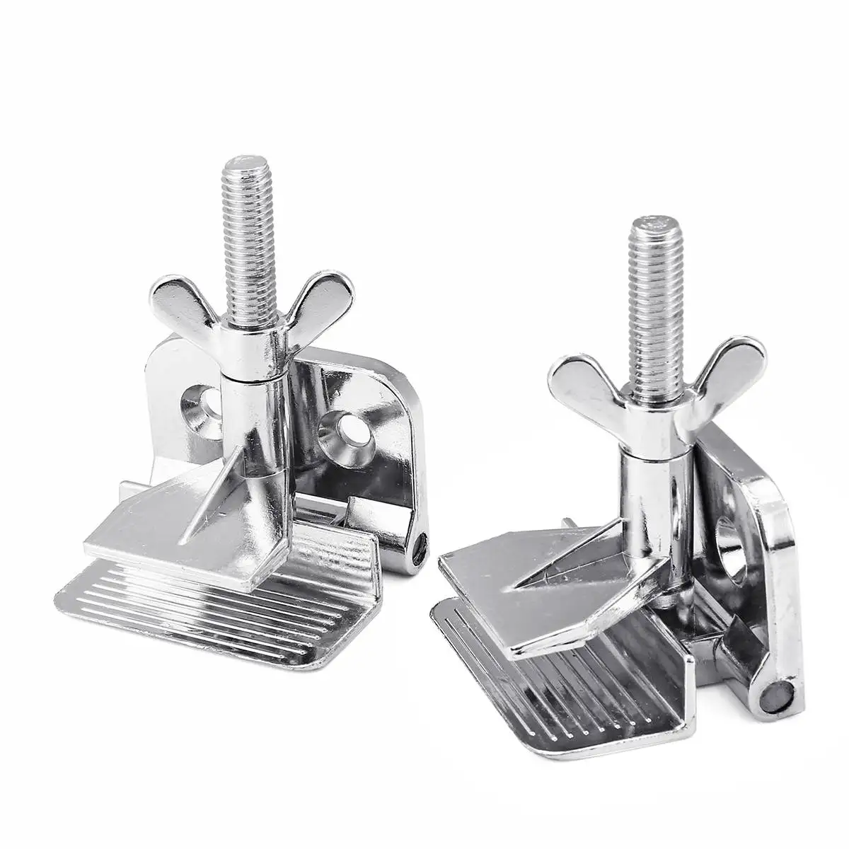 

2x Screen Printing Butterfly Frame Hinge Clamps Chrome Plated Alloy Screen Printing Hinge Clamps DIY Fixing Screens Tool Silver