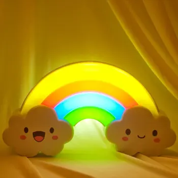 

Rainbow Sensor Light Voice Control Corridor LED Night Light Charging Home Bedroom Sensor Light Corridor LED Light Creative Light