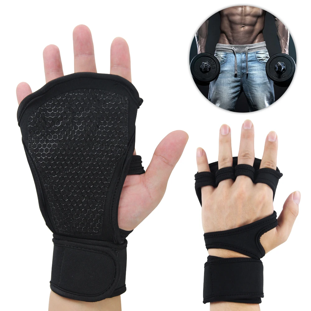Перчатки для фитнеса, тяжелая спортивная гимнастика, перчатки для тяжелой атлетики, бодибилдинг, тренировка, силовые спортивные перчатки для тренажерного зала, M-XL Размер