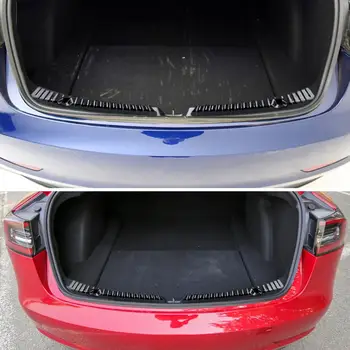 

Stainless Steel Rear Bumper Protector Trunk Door Entry Guards Compatible with Tesla Model 3