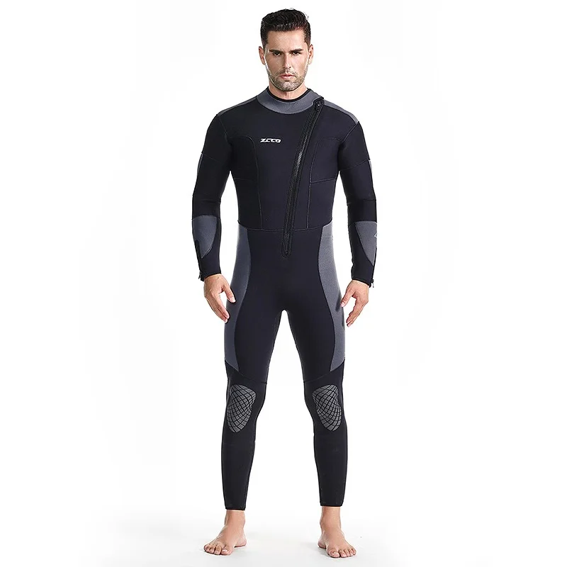 Мужской неопреновый гидрокостюм цельный всего тела 5 мм молния сзади подводное погружение гидрокостюм плавание серфинг дайвинг Сноркелинг костюм комбинезон