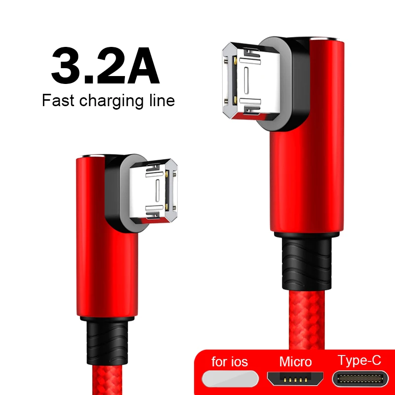 Супер Зарядное устройство кабель 3 в 1 Micro Тип type-C USB для Iphone 6/7/8 X HuaweiXIAOMI USB кабель для зарядки и передачи данных 1,2 м Быстрая Зарядное устройство кабель