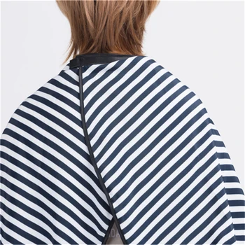 

Barber Hairdressing Cape Haircut Black And White Striped Shawl Fashion Folding Cutting Cape For Haircut Accessories