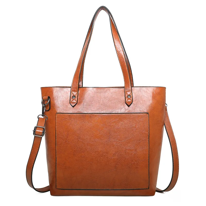 

Hot Selling WOMEN'S Bag Fashion Large Capacity Tote Bag Western Style Simple One-Shoulder Handbag