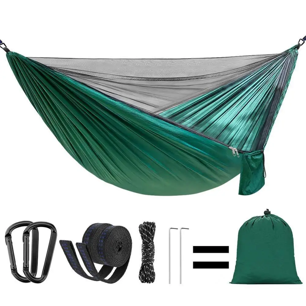 Camping Hammock With Mosquito Net Lightweight Double Portable Hammocks