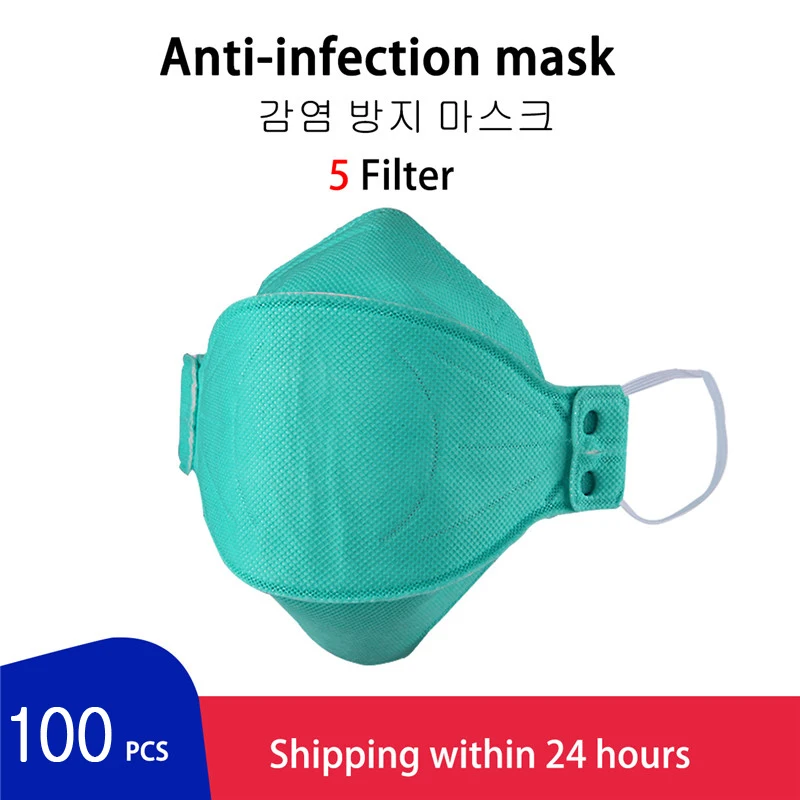 

100 pcs New N95 Medical Face Mask CE Certification Anti dust face mask FFP3 Filters medical masks disposable mask