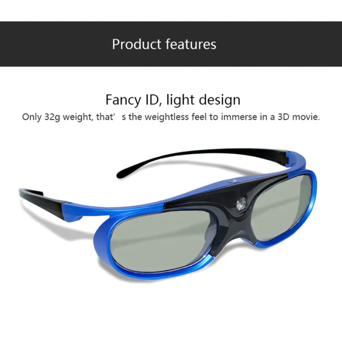 Bluetooth 3D Активные затвор очки для четкости видения очки для DLP-Link ТВ-проектор AS99