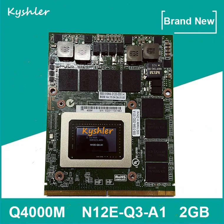 Оригинальная видеокарта Quadro 4000m Q4000M N12E-Q3-A1 VGA для ноутбука DELL M6600 HP 8760 Вт 8740