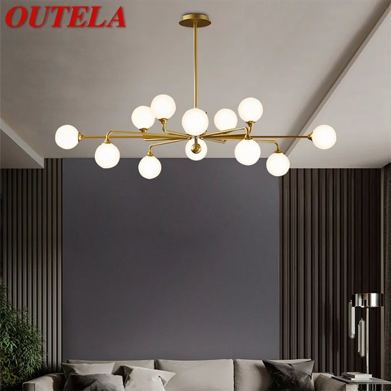 

OUTELA Modern LED Chandelier Lighting Brass Fixtures 220V 110V Luxury Decorative For Home Living Room Bedroom Villa